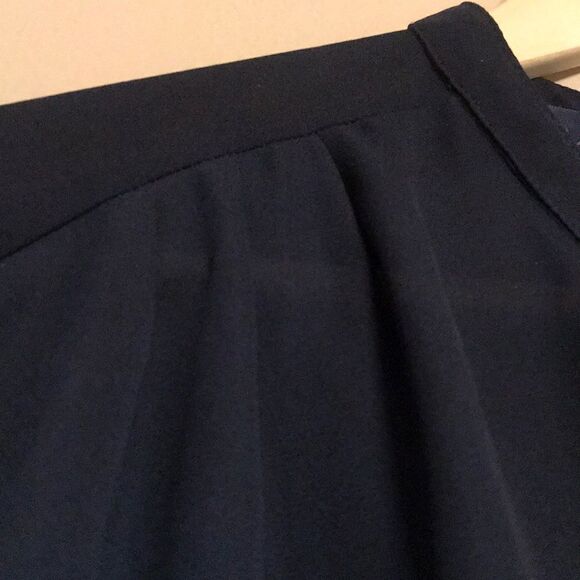 Blue Rain Semi-Sheer Navy Blue Blouse - Size Large - Picture 9 of 12